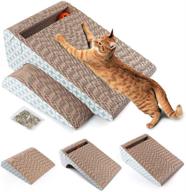 🐱 primepets cat scratcher cardboard: removable scratching pad with ball, 2-in-1 corrugated scratch lounge sofa refill (catnip included) logo