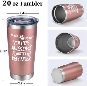 img 2 attached to 🍷 You Deserve This Reminder Wine Tumbler: A Thankful Gift for Amazing Women - Ideal for Birthdays, Thanksgiving, Christmas, and More!