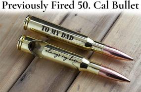 img 3 attached to Engraved 'To my Dad Always my Hero' - 50 Cal Bottle Opener | Dad Gifts from Son or Daughter | Birthday Presents for Dad from Kids