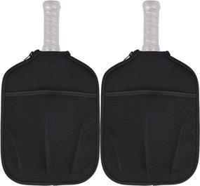 img 4 attached to Protective Neoprene Pickleball Paddle Cover - Cosmos Pack of 2, Racket Sleeve