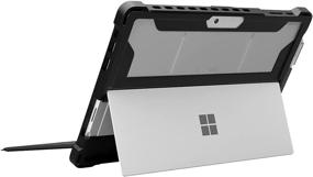 img 4 attached to 📱 Black MAX Extreme Shell – Military Drop Tested Rugged Protective Case for Microsoft Surface Pro 5 2017 / Surface Pro 4 2015 – Includes Protective Stand and Stylus Pen Holder