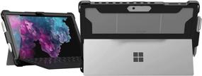 img 3 attached to 📱 Black MAX Extreme Shell – Military Drop Tested Rugged Protective Case for Microsoft Surface Pro 5 2017 / Surface Pro 4 2015 – Includes Protective Stand and Stylus Pen Holder