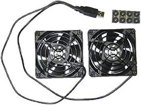 img 2 attached to 💨 Coolerguys Dual 80mm USB Cooling Fans: Beat the Heat with Double the Cooling Power!