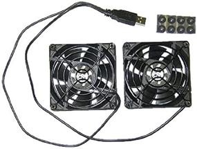 img 4 attached to 💨 Coolerguys Dual 80mm USB Cooling Fans: Beat the Heat with Double the Cooling Power!