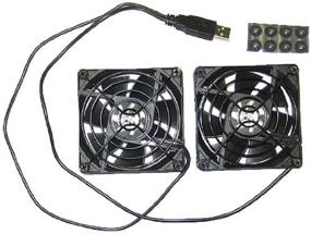 img 1 attached to 💨 Coolerguys Dual 80mm USB Cooling Fans: Beat the Heat with Double the Cooling Power!