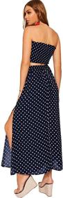 img 3 attached to 👗 Floerns Women's Polka Dot Crop Top and Long Skirt Set: Stylish 2 Piece Outfit with Pockets