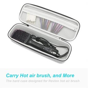 img 1 attached to Protective Travel Case for Revlon Hair Dryer & Volumizer Styler - Stylish Gray Carrying Case (Case only)