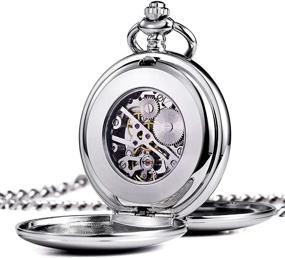 img 2 attached to Exquisite TREEWETO Pocket Watch: Unveiling Its Intricate Skeleton Mechanical Design