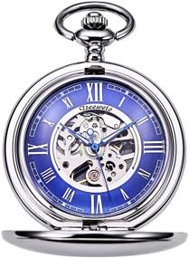 img 4 attached to Exquisite TREEWETO Pocket Watch: Unveiling Its Intricate Skeleton Mechanical Design
