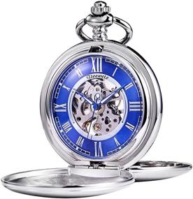 img 3 attached to Exquisite TREEWETO Pocket Watch: Unveiling Its Intricate Skeleton Mechanical Design