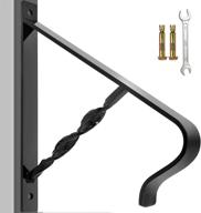 🛠️ durably constructed wall mounted wrought iron handrail stair railing for outdoor steps - fits 1 or 2 handrails! логотип