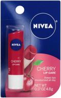 💋 nivea lip care a kiss of flavor stick, cherry, 0.17 oz. enhance your lip care routine! logo