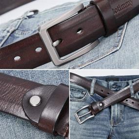 img 1 attached to Grain Heavy Italian Leather Causal Men's Accessories in Belts