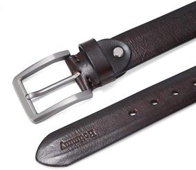 img 2 attached to Grain Heavy Italian Leather Causal Men's Accessories in Belts