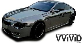 img 2 attached to Transform Your Surfaces with VViViD Standard Gloss Chrome Black Vinyl Wrap - Adhesive Film Roll (17.75 Inch x 60 Inch)