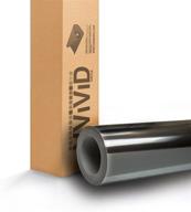 transform your surfaces with vvivid standard gloss chrome black vinyl wrap - adhesive film roll (17.75 inch x 60 inch) logo