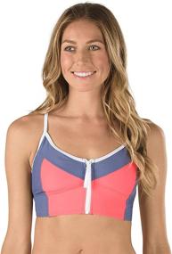 img 1 attached to 👚 Enhance Your Workout with Speedo Women's Powerflex Eco Zip Front Midi Workout Top