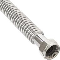 18-inch corrugated stainless steel flexible water line with 1-inch female threaded npt connector 💧 - ideal for water softeners filters system supply - heavy duty bendable flex pipe connections логотип
