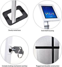 img 2 attached to Secure Your Tablet with the Pyle PSPADLK38: Anti-Theft Floorstanding Tablet Security Stand Kiosk with Lock, Adjustable Clamp Arm, and Internal Cable Routing for iPad 2, 3, 4, Samsung, and Android Tablets