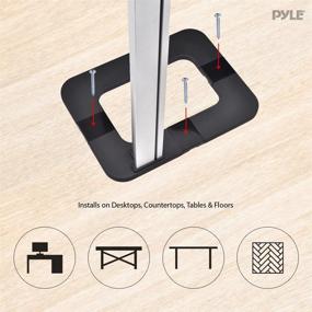 img 1 attached to Secure Your Tablet with the Pyle PSPADLK38: Anti-Theft Floorstanding Tablet Security Stand Kiosk with Lock, Adjustable Clamp Arm, and Internal Cable Routing for iPad 2, 3, 4, Samsung, and Android Tablets