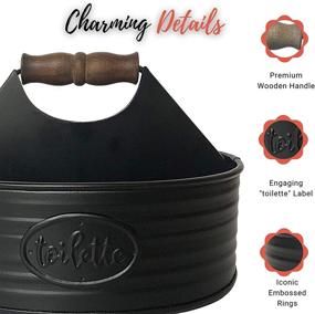 img 2 attached to Rustic Farmhouse Bath Caddy: Organize Your Shower with Industrial Chic Décor and Black Accessories