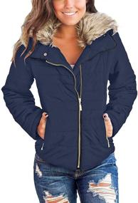 img 4 attached to LookbookStore Pockets Quilted Jacket Puffer