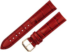 img 3 attached to 🐊 Premium Alligator Crocodile Leather Buckle Men's Watches and Watch Bands by RECHERE