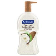 softsoap coconut butter scrub exfoliating body wash pump - 32 fl oz logo