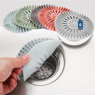 🛁 shower drain hair catcher - 6 piece set for bathtub, bathroom or shower - drain catcher, hair stopper logo