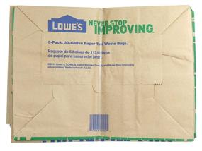 img 1 attached to Lowe's Heavy Duty Brown Paper Lawn and Refuse Bags, 30 Gallon (10 Count) - Ideal for Home and Garden Cleanup (LOWESLL)