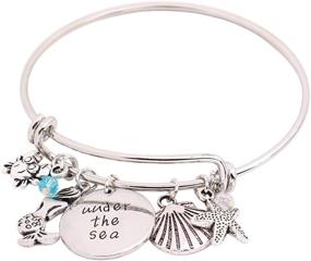 img 3 attached to Hanreshe Mermaid Starfish Bracelet Expandable