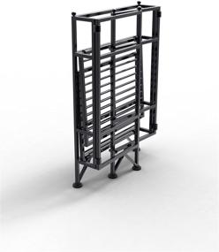 img 2 attached to 🗄️ Enhanced Storage Solution: Folding 2 Tier Metal Shelf in Black by Convenience Concepts