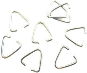 img 4 attached to Pepperlonely 500pc Silver Tone Triangle Pinch Bails Jump Rings: High-Quality 9x9mm, 18 Gauge Accessories for Crafters