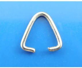 img 2 attached to Pepperlonely 500pc Silver Tone Triangle Pinch Bails Jump Rings: High-Quality 9x9mm, 18 Gauge Accessories for Crafters