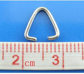 img 3 attached to Pepperlonely 500pc Silver Tone Triangle Pinch Bails Jump Rings: High-Quality 9x9mm, 18 Gauge Accessories for Crafters