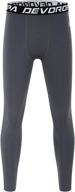 🏋️ devoropa boys' compression leggings sports tights - warm fleece lined thermal base layer pants logo