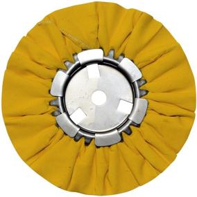 img 1 attached to 🛠️ Zephyr AWY58-8WB Yellow 8" Airway Buffing Wheel: 1 LB Tripoli Bar for Heavy/Medium Cut - 1 Pack