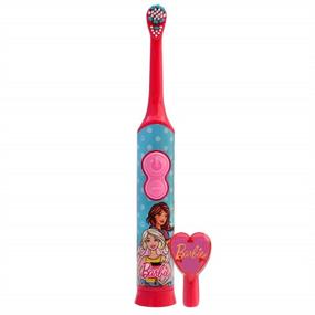 img 1 attached to Щетка для зубов Barbie Firefly Power Protect с батареей и крышкой с персонажем - разноцветные (цвет может отличаться)