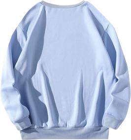 img 3 attached to 👚 Verdusa Women's Long Sleeve Drop Shoulder Pullover Sweatshirt with Round Neck