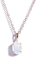 💎 exquisite gempro natural moonstone chain pendant necklace: an alluring delight for women logo