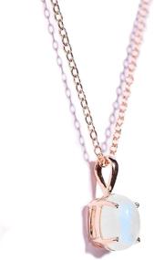 img 3 attached to 💎 Exquisite Gempro Natural Moonstone Chain Pendant Necklace: An Alluring Delight for Women