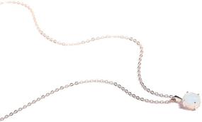 img 1 attached to 💎 Exquisite Gempro Natural Moonstone Chain Pendant Necklace: An Alluring Delight for Women