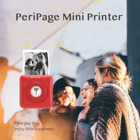 img 2 attached to JEPOD A6 PeriPage Mini Portable Bluetooth Wireless Photo Printer Pocket Thermal Printer Mobile Printer Supports Android IOS (Red)