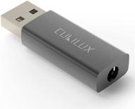 🎧 cubilux usb headphone adapter with high-resolution 96khz/24-bit dac, usb a to 3.5mm trrs audio jack dongle, external sound card for gaming headset windows 10/7 linux mac pc raspberry pi ps4 ps5 laptop logo