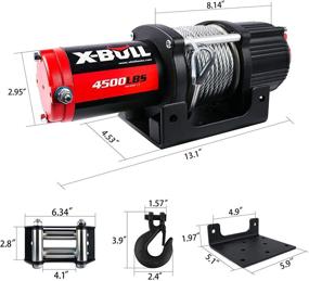 img 1 attached to X-BULL 12V 4500LBS Electric Winch for Towing ATV/UTV Off Road - With Mounting Bracket & Wireless Remote