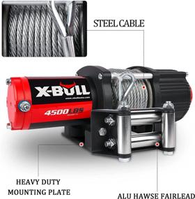 img 3 attached to X-BULL 12V 4500LBS Electric Winch for Towing ATV/UTV Off Road - With Mounting Bracket & Wireless Remote