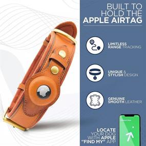 img 3 attached to 🐶 Secure and Stylish: AirTag Dog Collar with Apple AirTag Holder – Perfect for Active Pets – GPS Tracking and Premium Leather"