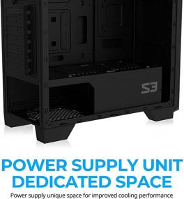 img 1 attached to 🖥️ Zalman S3 ATX Mid Tower PC Case: Smoky Acrylic Side Panel, Three 120mm Fans, Patterned Mesh Design, Black