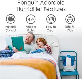 img 2 attached to 🐧 Crane Adorables Filter-Free Ultrasonic Cool Mist Humidifier - 1 Gallon, 500 sq ft Coverage, Whisper-Quiet - Ideal for Plants, Home, Bedroom, Baby Nursery, Office - Penguin Design, Model EE-0865