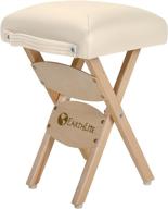 🪑 earthlite wooden folding stool - hardwood maple, cfc-free: ideal massage table/stool for medical spa, facial salon, and more! logo